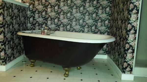 This is the claw footed tub from the gorgeous bathroom attached to our room!