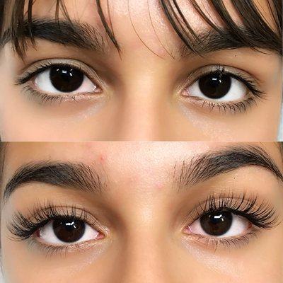 Classic Natural Set in C curls, length 9-15mm