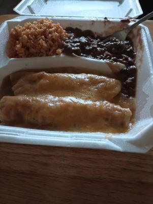 Chicken enchilada dinner