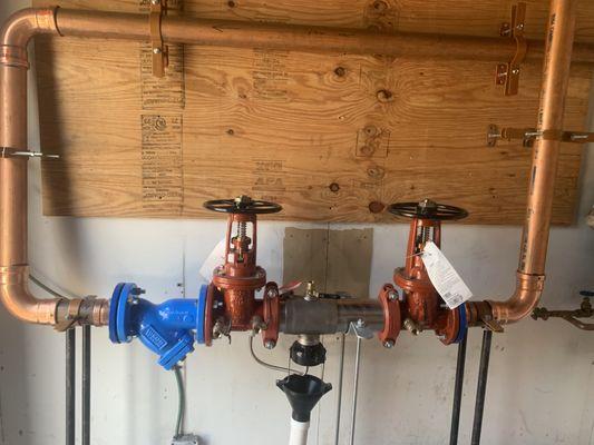 Backflow installation in a commercial building