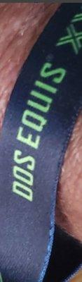 Wristband for the Dos Equis Club at Sanpdragon Stasdium.