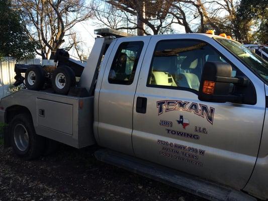 Texan Towing 24 hours a day 7 days a week (512) 288-8626