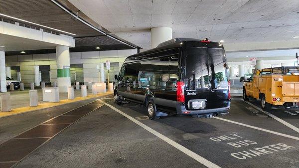 Courtyard G at SFO waiting for passenger guest.