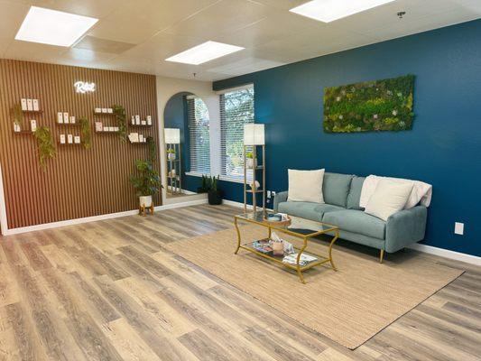 Retail Wall and Lounge Area