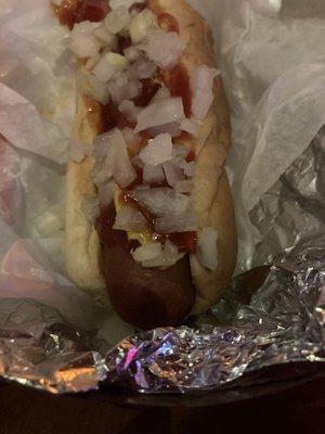 Hebrew National hot dog