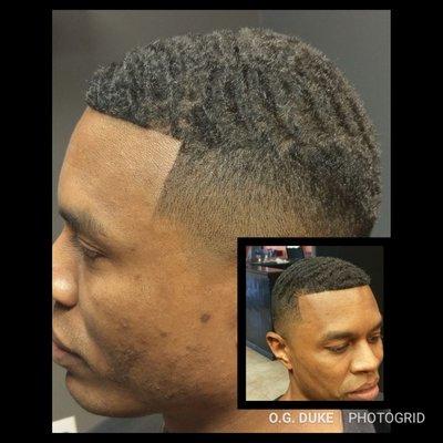 O.G. Duke Straight Line Barber Lounge 1024 North Davis Drive Arlington Texas 76012 for booking please call (682)667-7568