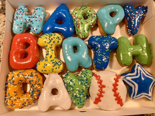 My son's bday donuts! They were a hit! So delicious!