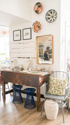 Not only do we carry unique homegoods and gift items, we also have a beautiful selection of jewelry and personal accessories.