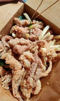 Fried squid legs & fries