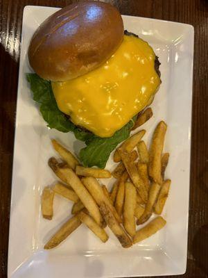 Classic cheeseburger and ??