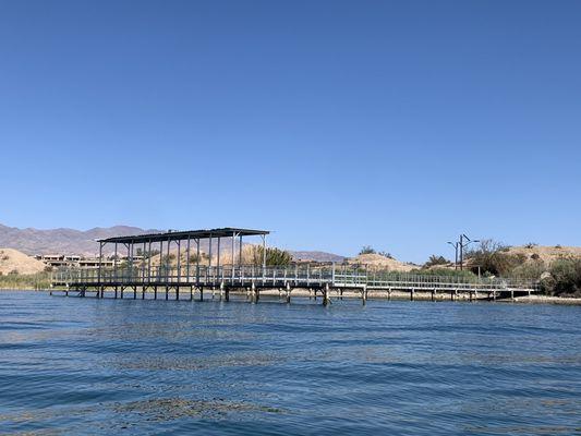 Fishing pier around the corner of mesquite bay.