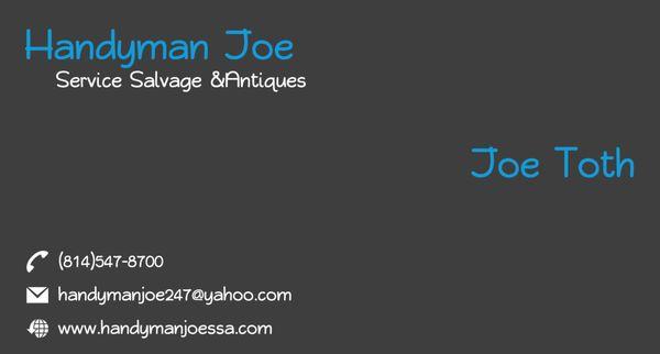 Handyman Joe Service Salvage and Antiques