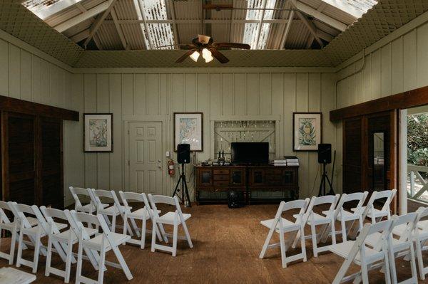 The set-up in Dupree Cottage (photo by Ash Carr)