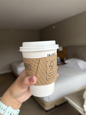 White mocha oat milk latte