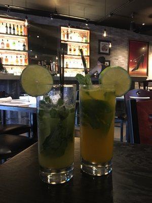 Passion fruit mojito and a mango mojito. Both were delicious!