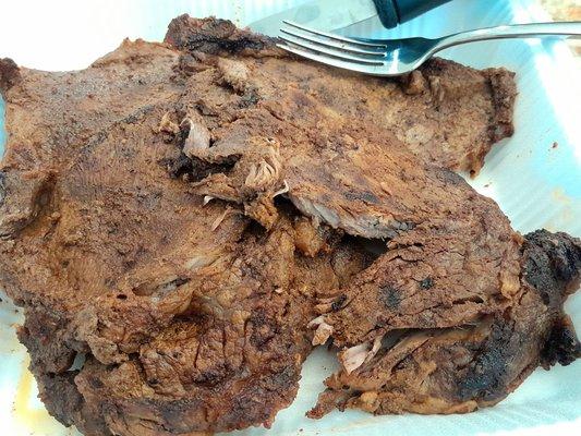 Tender, well seasoned carne asada.