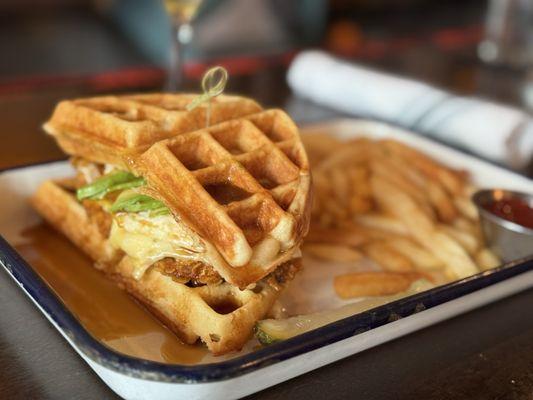 Chicken and waffles