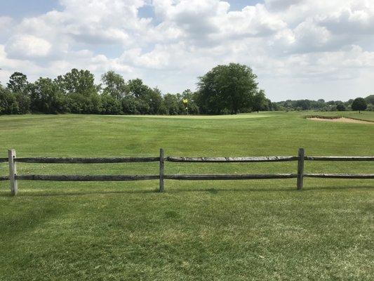 Nicely landscaped greens