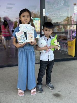 Kid's winnings for the day.