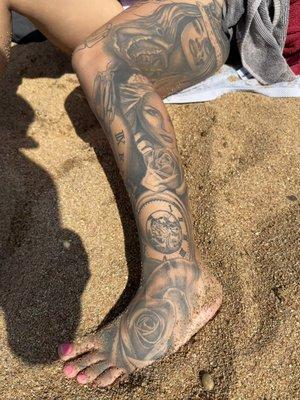 Healed work. Leg sleeve progress by RydroTat2