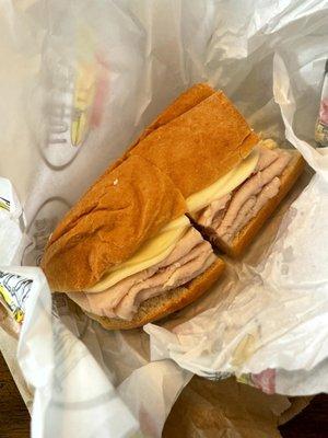 Turkey and provolone