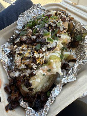 Asada baked potato
