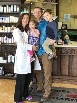 Our pharmacist Laura loves when family comes in to say hello!