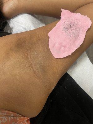 Bare Underarm Wax using plumeria, professional, hard