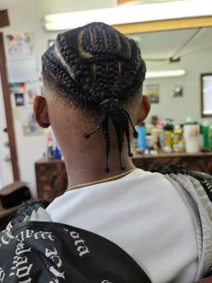 Drop fade with braided stylistic!