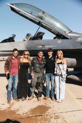 Black jumper at my husband's Air Force retirement from Arie Layne- so many favorites to choose from!