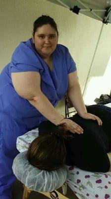 Christy's Massage Therapy Volunteering in the local communtiy! Pharr's Annual Free Health Expo, April 17, 2016.