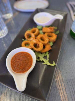 Trumpet mushroom calamari