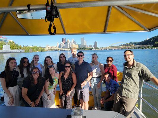 Ethic Advertising Agency team on a boat right during the 2023 retreat
