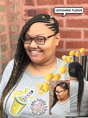 Med long lemonade braids