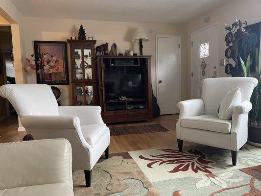 2 chair's reupholstered