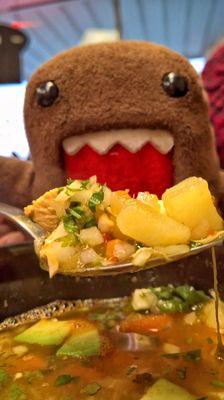 Delicious caldo tlalpeno (chicken soup)!