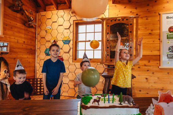 Host your next birthday party in Treetop Village® Bookings available April-October.