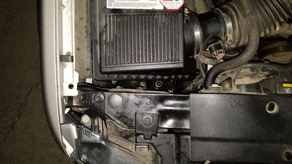 Oil spill that was just left to dry itself