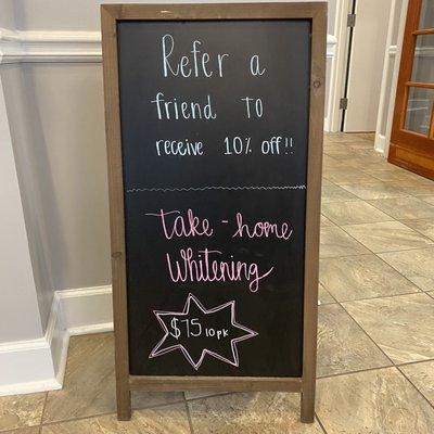 Refer a friend and receive a 15% discount!