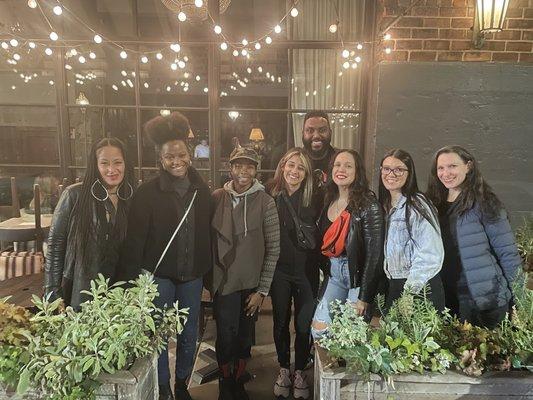 Celebrating Chicago Marathoners! The food was amazing. Unfortunately, photos are not allowed inside the restaurant.