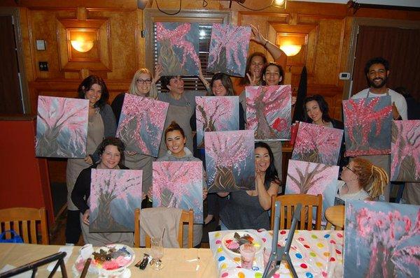 Cherry Blossom Paint Party