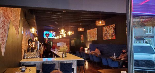 View from our table up at the front window