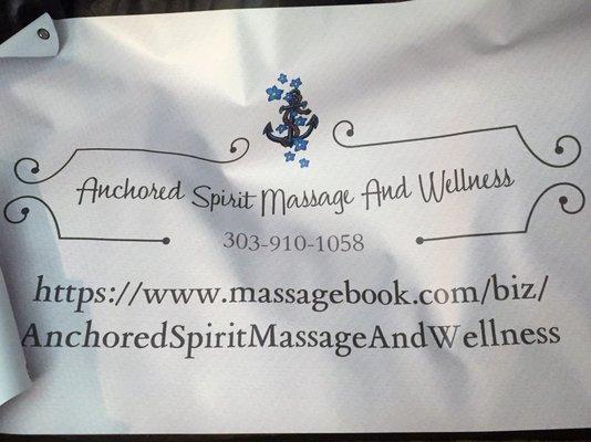 Anchored Spirit Massage And Wellness