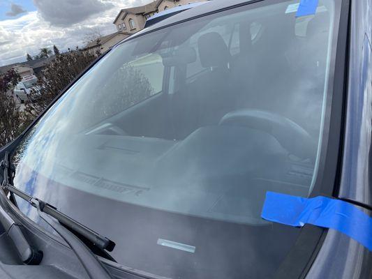 Newly replaced windshield