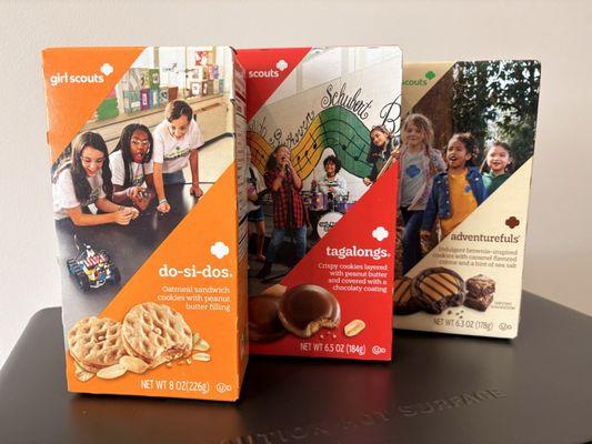 The Girl Scouts are selling cookies with their parents are at Whole Foods (National Blvd)! March 8, 2025!