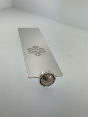 Handmade Sterling Bookmark, Hand Engraved, Mabe Pearl