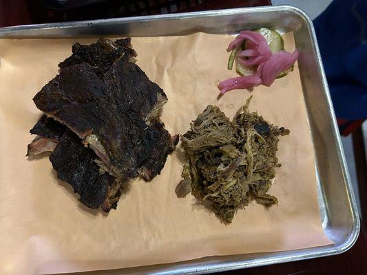 1/2 Rack and Pulled Pork