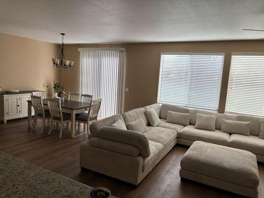 Dining room and living room