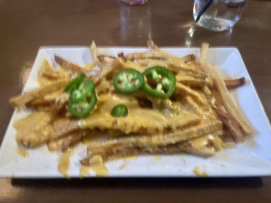 Cheese fries which I ordered as my meal arrived 20 minutes after everyone else's food and were meh