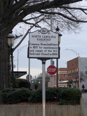 North Carolina Railroad Historical Marker, Burlington
